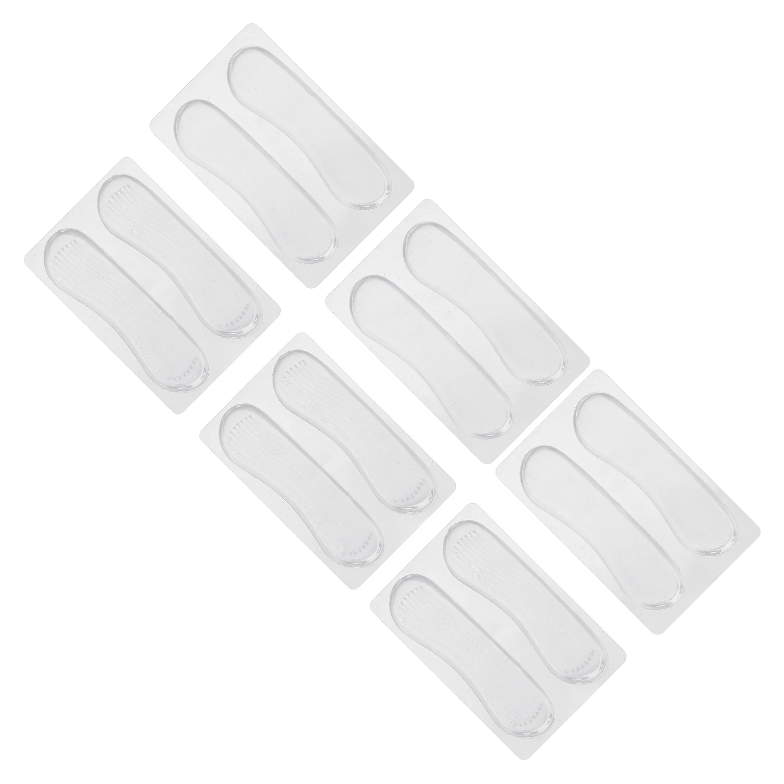 

6 Pairs Silicone Heel Sticker Transparent Comfortable Reusable Heel Cushion Foot Accessories Compatible High Heels