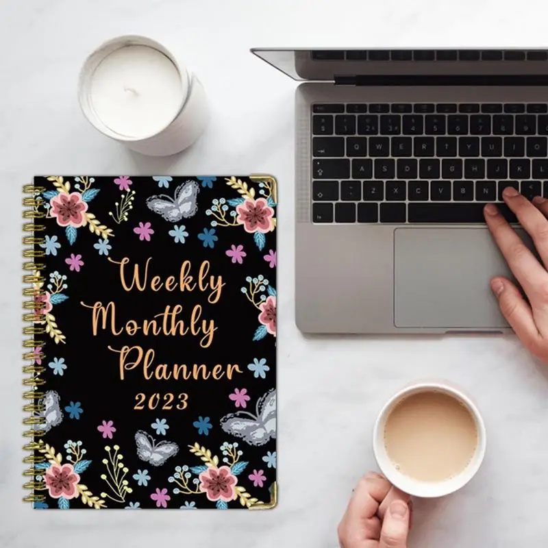 To Do List Bloc de notas 2023 planificador mensual semanal 8,54x6,22 pulgadas Agenda completa en inglés organizador para planificación y programación diaria