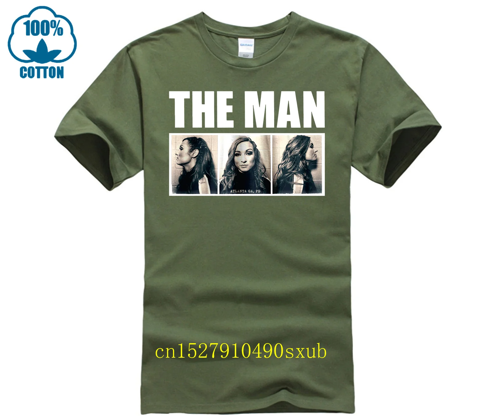 Becky Lynch The Man Mugshot Shirt man's t-shirt