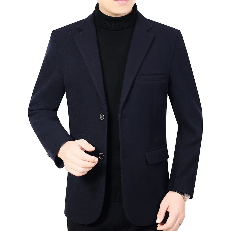 CY496 Spring and Autumn New Middle-aged Men's Suit Jacket Casual Non-ironing Men's Father Coat Wool Suit