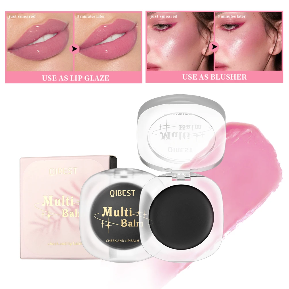 QIBEST Jelly Lipstick Moisturizing Lasting Natural Temperature Change Color Lip Balm Nouritious Makeup Lip Satin Tint For Women