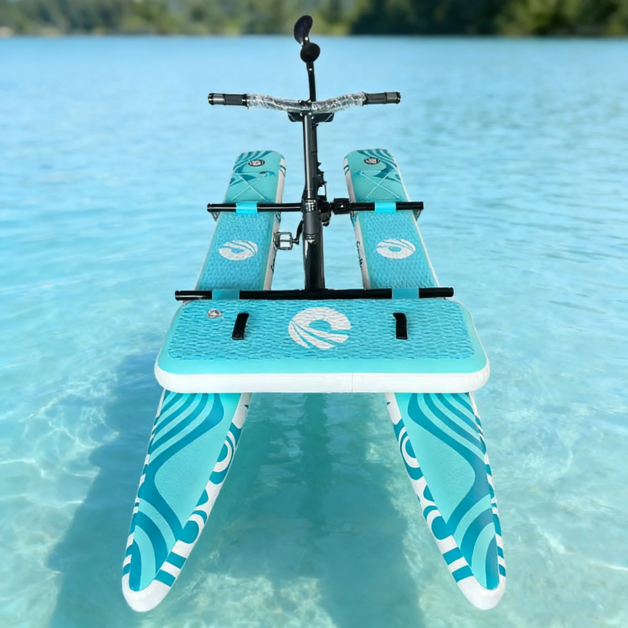 

Favorite 2026 New Inflatable Water Bike Bicycle Leisure Floating Water Bike Pedal Boat for Water Sports