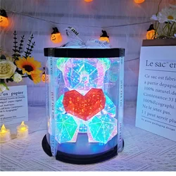 25Cm New Christmas Night Light Gift for Girls with High Level Feeling Colorful Love Bear Practical Soft Light Plug Radio Light