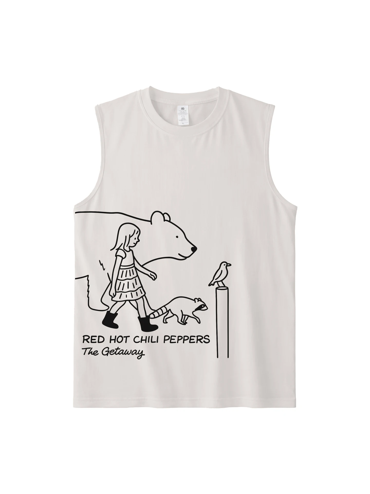 Red Pepper Band American Casual Pure Cotton Graffiti Summer New Rock Style Sleeveless Tank Top Youth Popular Daily Wear