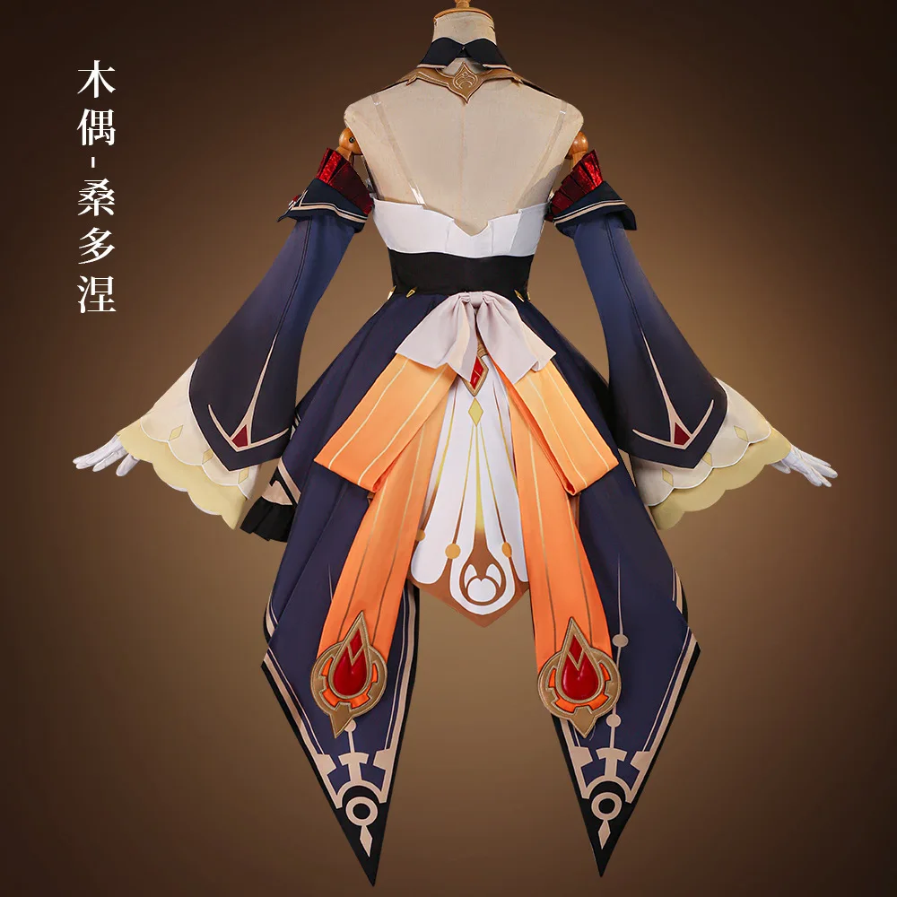 Genshin Impact Cosplay Costume Marionette Sandrone Game Anime Role-play Cute Outfit Dress Wig Set Halloween Party Role Play view 5