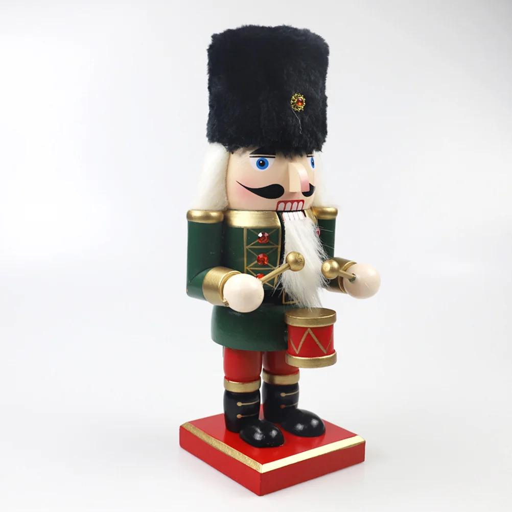 

Wooden Xmas Desktop Decor Small Christmas Nutcracker Wood Craft Home Office Decoration Traditional Nutcracker Ornament Unique