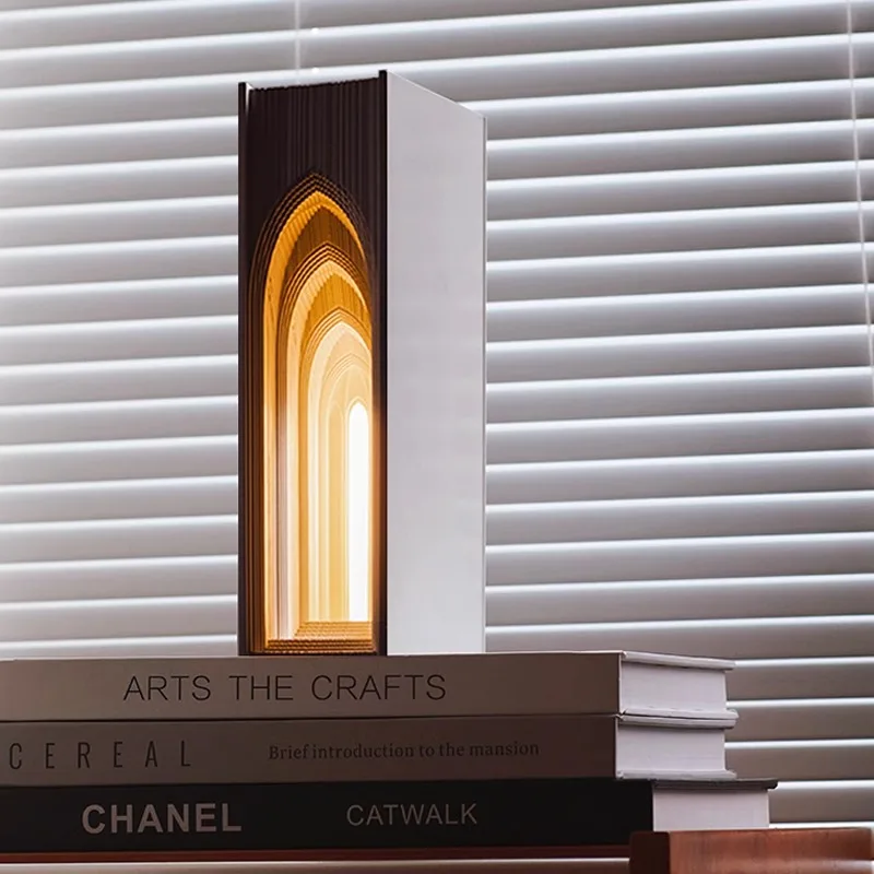 

Sacred Art Cement Architectural Design Wedding Auditorium Night Lights Newlyweds Engagement Gifts for Boyfriends