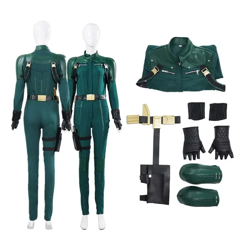 

Yelena Cosplay Belova Costume Thunder Fantasia Bolts Women Uniform Jumpsuit Gloves Outfits Halloween Carnival Party Suit