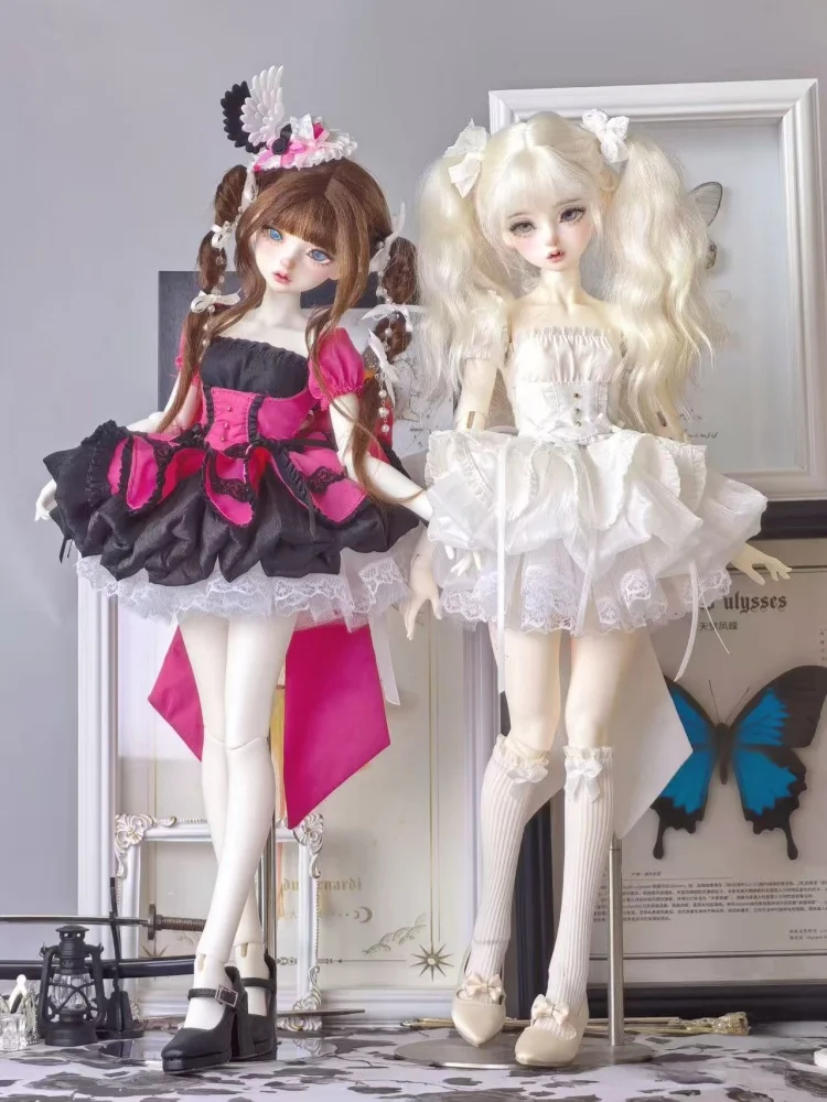 Nouveauté BJD vêtements de poupée pour 1/4 accessoires de poupée jupe douce chaussettes ensemble de couvre-chef poupée habiller cadeau bricolage vêtements (pas de poupée)