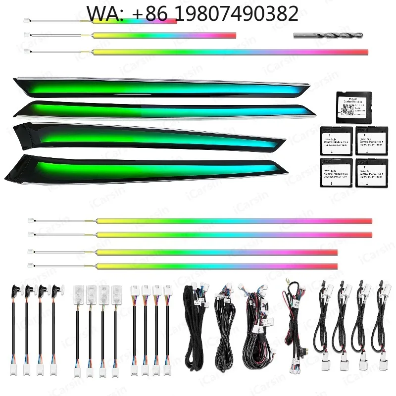W212 E Class Dynamic Interior LED Lamp, 64 Color Symphony Air Vent Ambient Light Fit 2010-2015 Mid Size Sedan Mod Kits