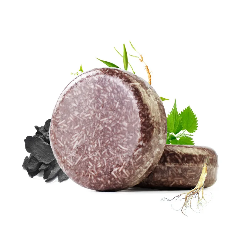 60g Polygonum Hair Darkening Shampoo Bar Solid Shampoo Soap Bamboo Charcoal,Coffe,Honey,Jinger,Tea Tree Hair Soap