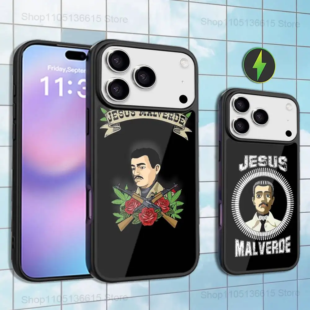 

Belief J-Jesus M-Malverde Phone Case For iPhone 16,15,17,14,13,12,11,Pro,Max,Plus,Mini,Magsafe,Magnetic Wireless Charging Case