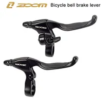 ZOOM aluminium alloy 22.2mm Bicycle brake lever with bell MTB Mechanical Disc Brakes for Folding Mountain Bike Lever Handles