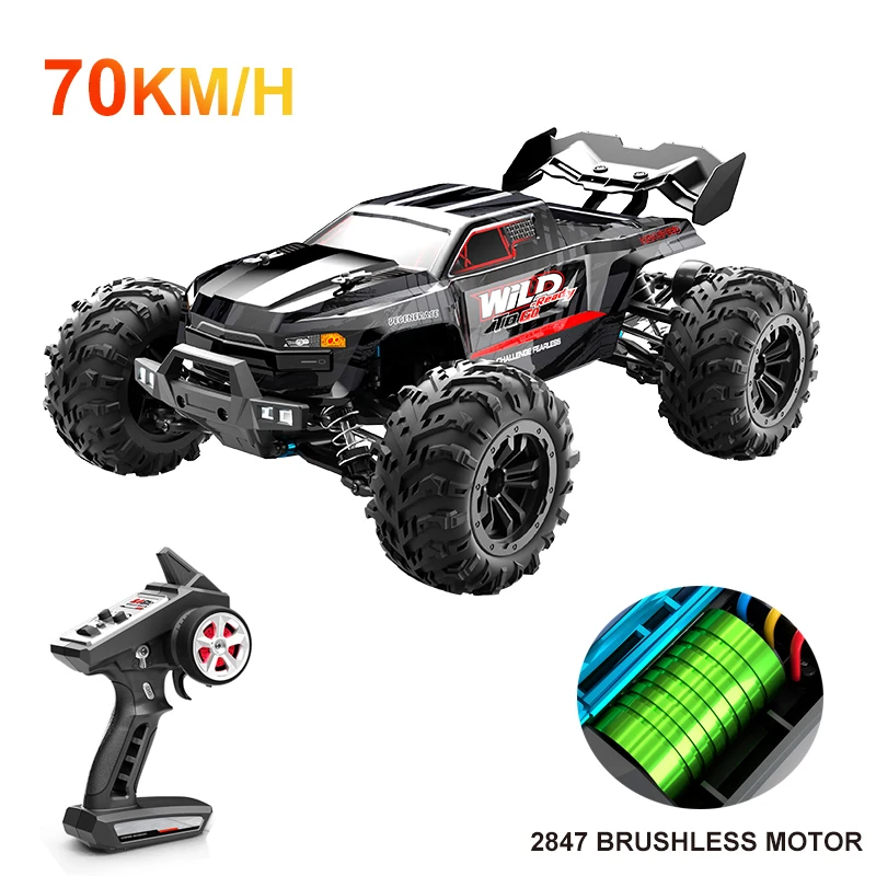 New SCY Model 1/16 4WD RC Car 70km/h High Speed Off-road Brushless Remote Control Vehicle Models Toys for Children Adults