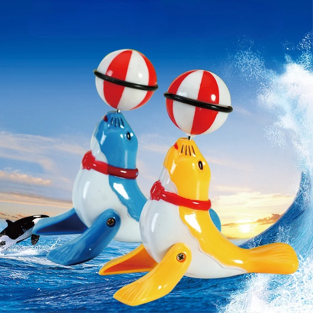 

Clockwork Chain Cartoon Dolphin Sea Lion Wind-up Toys Kids Educational Toys for Children Plastic Model Funny Games Boys Girl