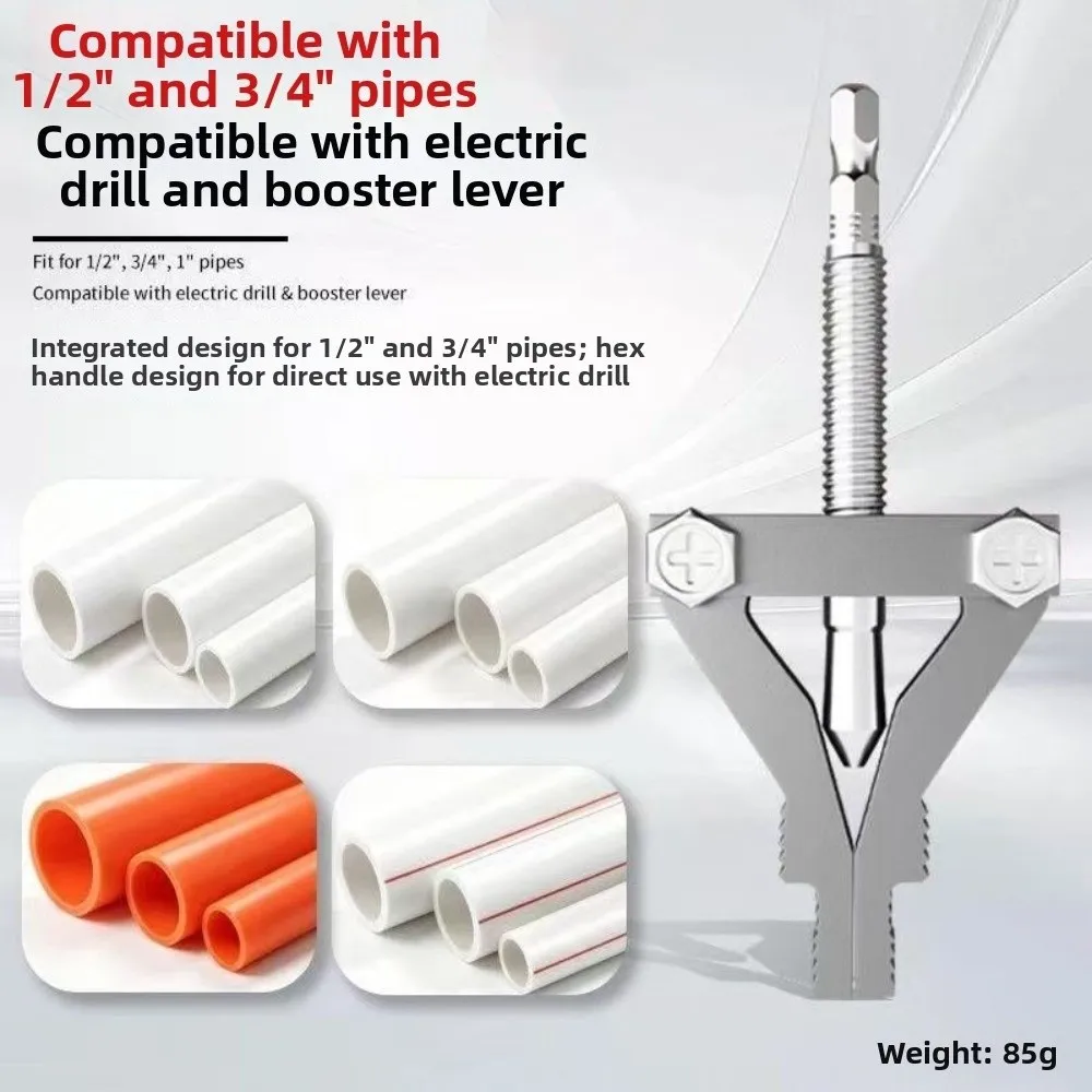 Electroplated Metal Broken Pipe Thread Extractor Hex Shank Expandable Gripping Mechanism Broken Thread Puller Rust Resistant