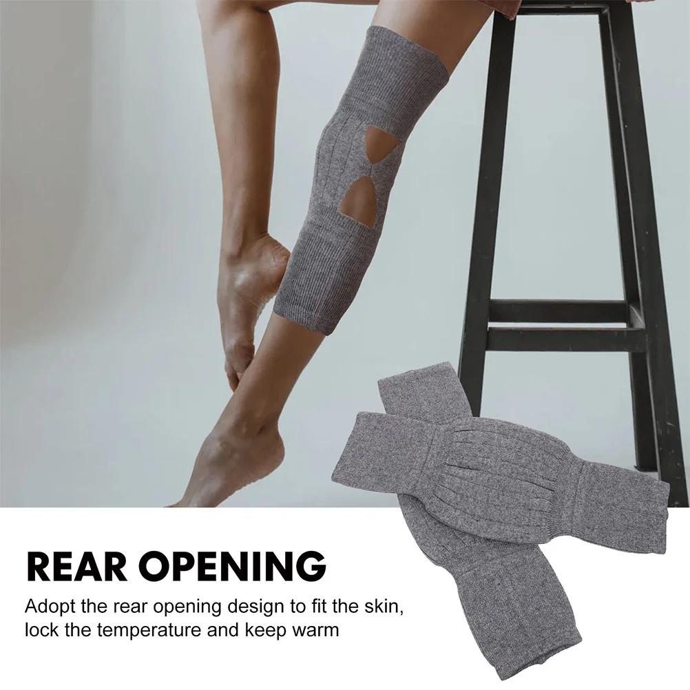 2 pares de calentadores de rodilla, tirantes de invierno, envoltura de manga de soporte elástica transpirable para correr, tenis, bádminton, calentadores de piernas