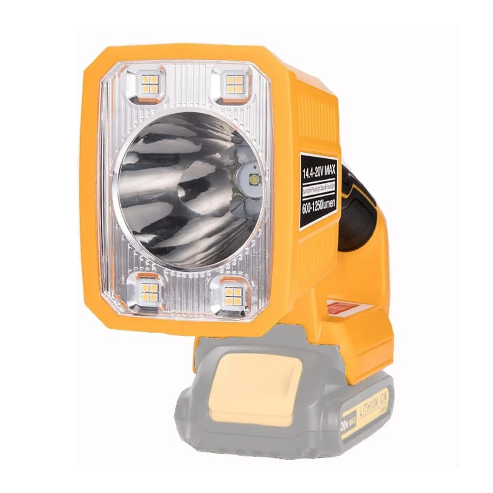 

1250LM 18W Led Square Lamp Working Light for Dewalt Li-ion Battery Vertical Work Light Power Tool Emergency Light