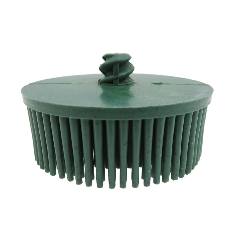 Disque à Poils 3 Pouces Vert 50# - Brosse Abrasive Caoutchouc Émeri Polissage Ébavurage
