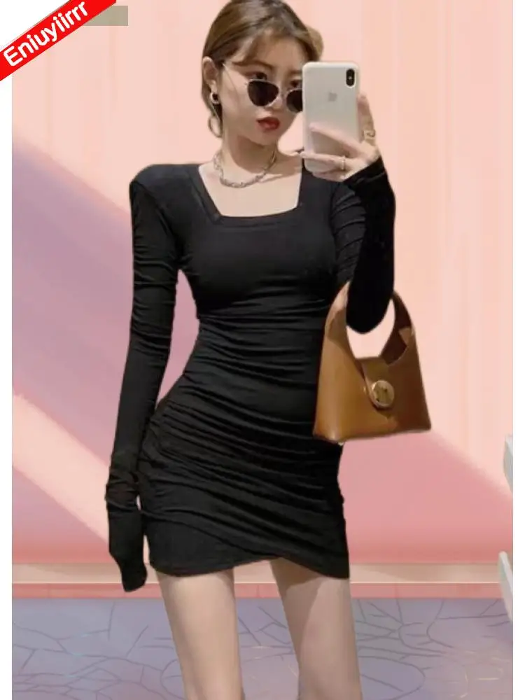 

Сексуальное черное милое облегающее Бандажное платье-карандаш для женщин 2023 рождественское свидание для девушек ночной клубной вечевечерние мини-платья