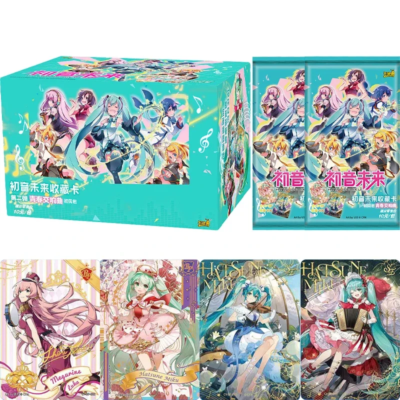 KAYOU Genuine Hatsune Miku Card Symphony of Youth First Sight Bag Birthday Music Anime Collectible Cards Children's Toy Gifts