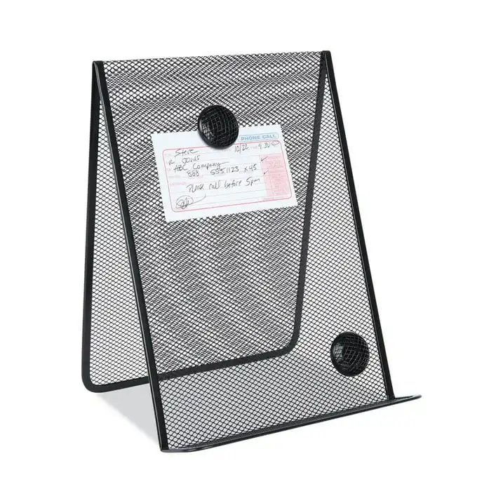 Universal Metal Mesh Document Holder, 9 X 8 X 11 5/8, Free Standing, Black