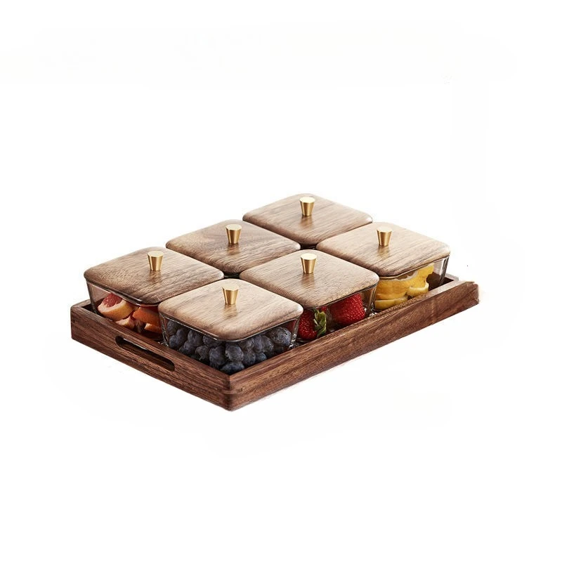 

Candy plate Six-grid fruit plate Household dried fruit Melon seed Large capacity multi-grid combination High value