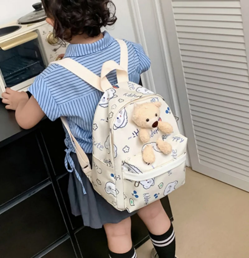 Sac à dos de voyage léger personnalisé pour enfants, sac à dos de collations pour garçons et filles, maternelle de dessin animé, mignon