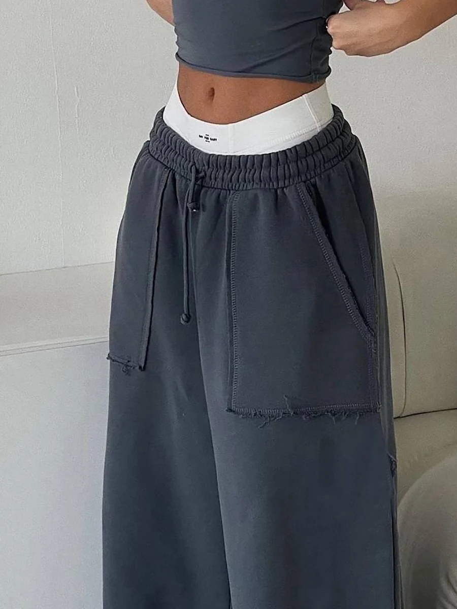 Calça esportiva estilo retrô Harajuku, primavera e outono