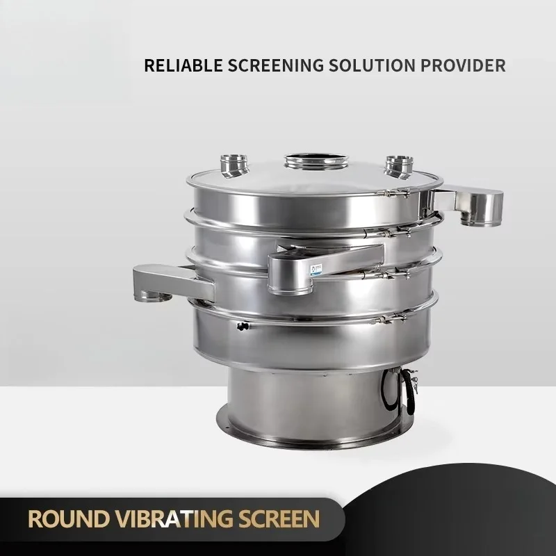 Customized Stainless Steel Rotary Vibrating Sifter With Vibration Motor High Efficiency Sieving Machine