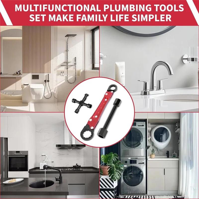 

ABLK Plumbing Tools, Angle Stop Wrench Angle-On Wrench Kit, Plumbers Wrench Angle Stop Removal Tool