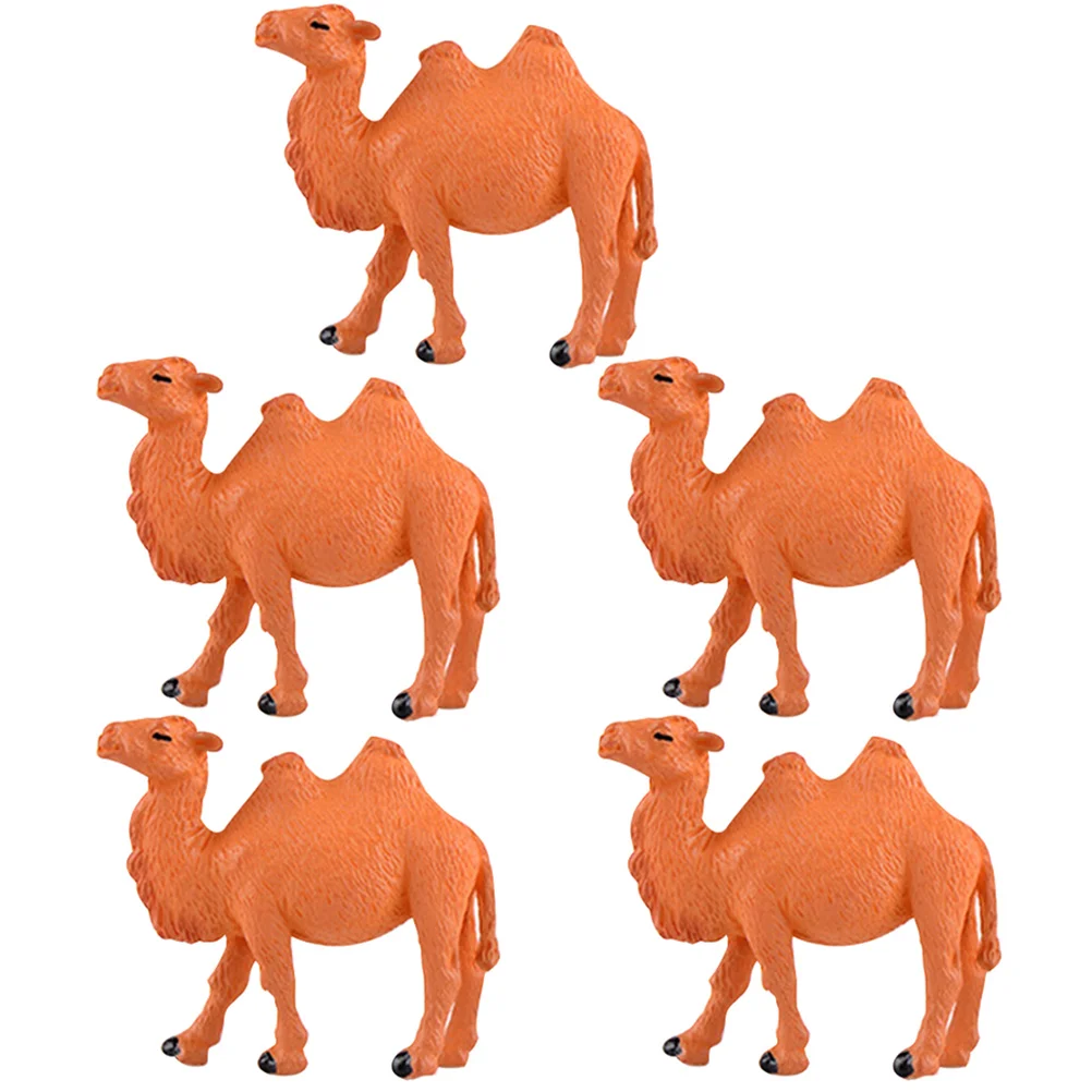 

5 Pcs Camel Statue Miniature Craft Decor Small Figurines Desktop Decoration Tabletop Adornment Tiny Animal