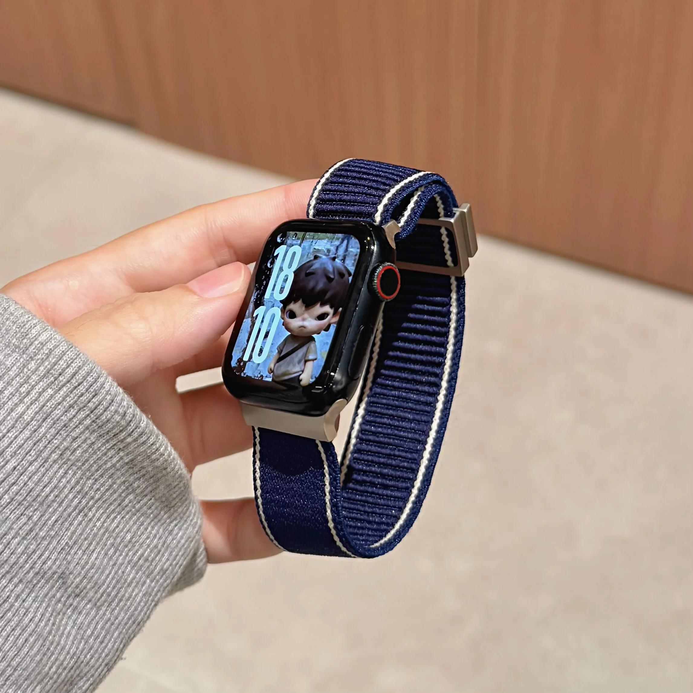 Edge-Woven Nylon Magnetic Buckle Strap, Suitable for Apple Watch 38/40/41/42/44/45/49mm, Soft Material Suitable for iWatch Series 11/9/8/7/6/5/4/3Se, Comfortable and Breathable Smart Watch Strap
