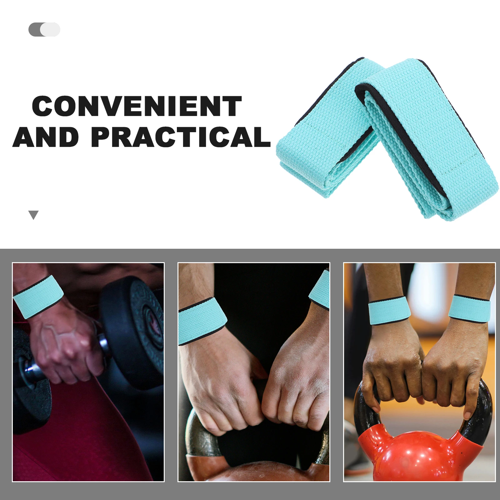 

1 Pair Deadlift Wrist Wrap Anti-Slip Weightlifting Strap Wrist Support Grip Training Fitness Belt Sports Lifting Guard Wrap For