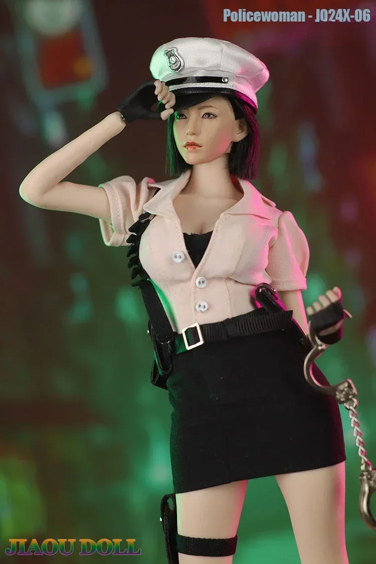JIAOU Doll 1/6 Scale Female Soldier Cosplay Police Uniform Clothes Model for 12" Action Figure PH TBL Doll Body JO24X-06 image 3