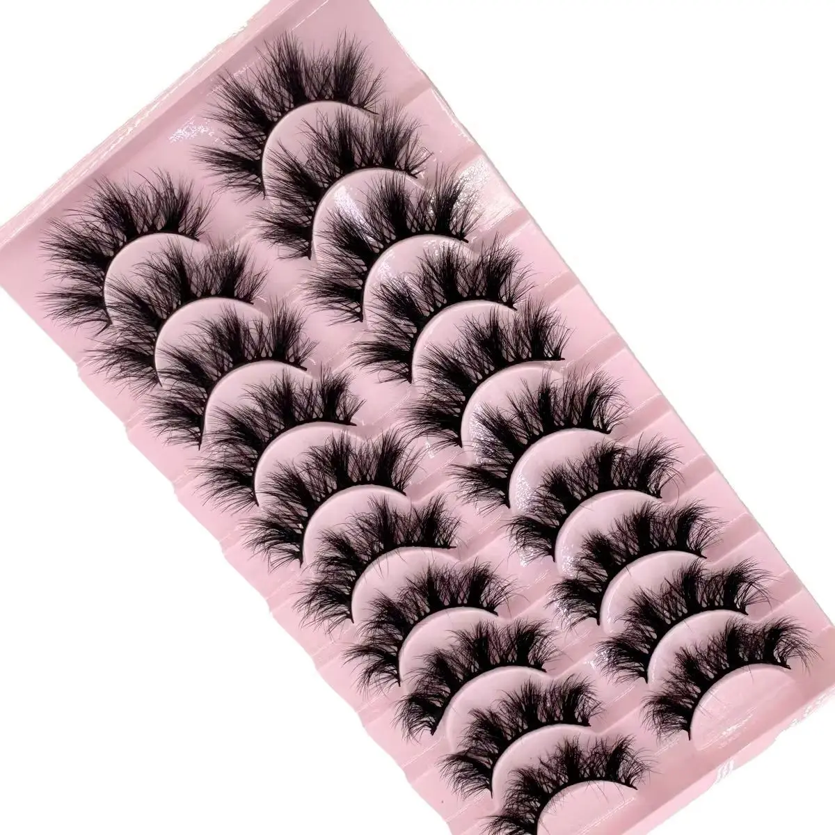 Neue 3D-Falsche Wimpern, natürliche gefälschte Wimpern, Katzenauge, Wispy, künstliche Nerz-Wimpern, Packung, flauschig, kurz, 10 Paar Multipack