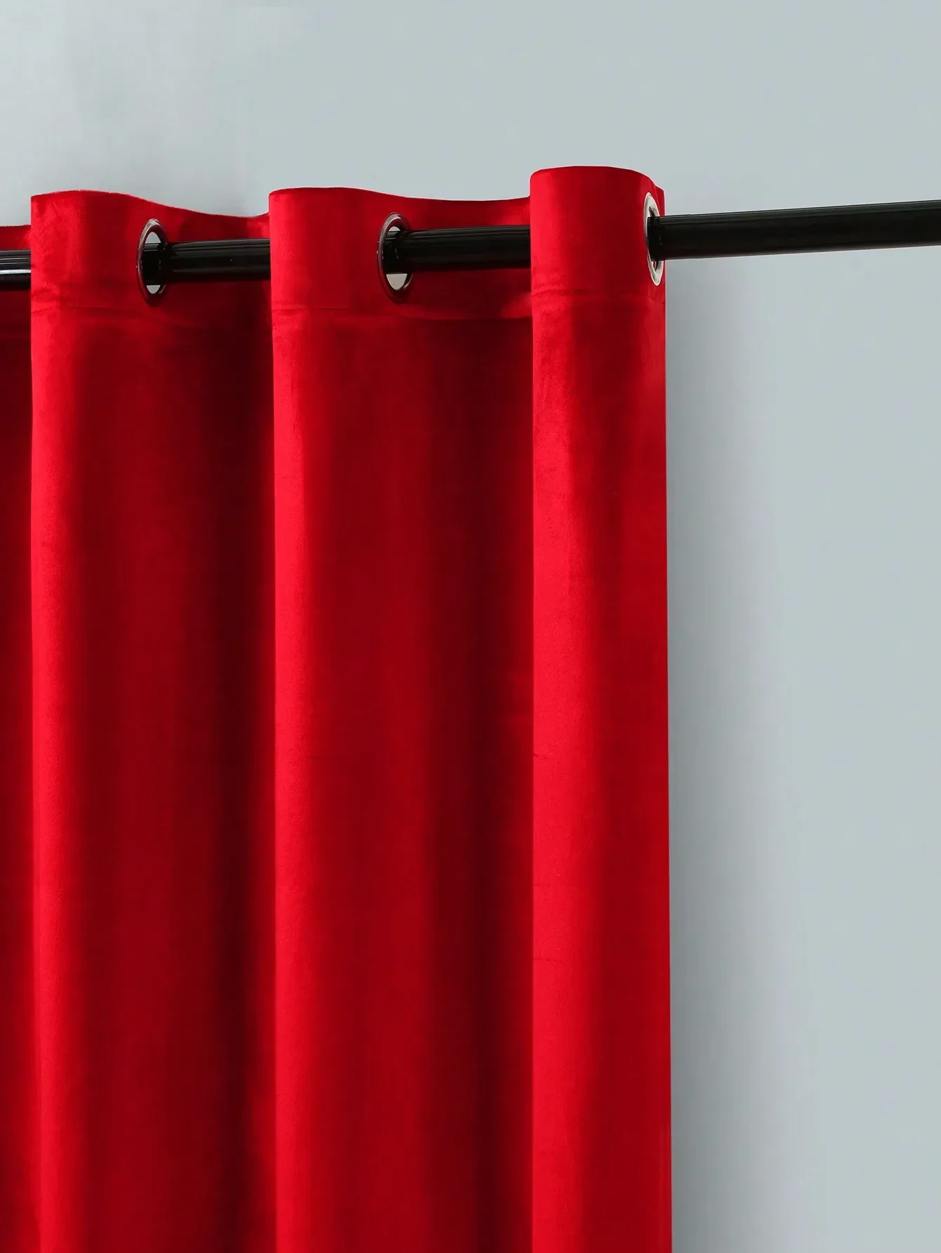 1pc Solid Red Color Velvet Warm Retro Luxury Curtains for Living Room Bedroom Decorationred European Curtain Mordern Window Door image 3