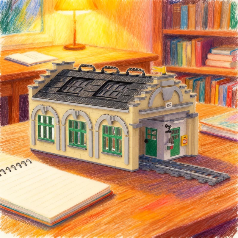 

989pcs MOC Eisenbahn Wagenschlosserei Railway Carriage Train Model Building Blocks DIY Gift Creative Collectible Display Decor