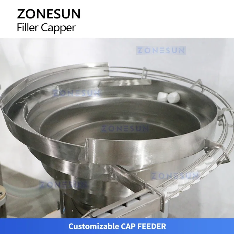 Zonesun-máquina automática de llenado y tapado de líquidos gruesos, monobloque, envasadora rotativa, ZS-AFC34