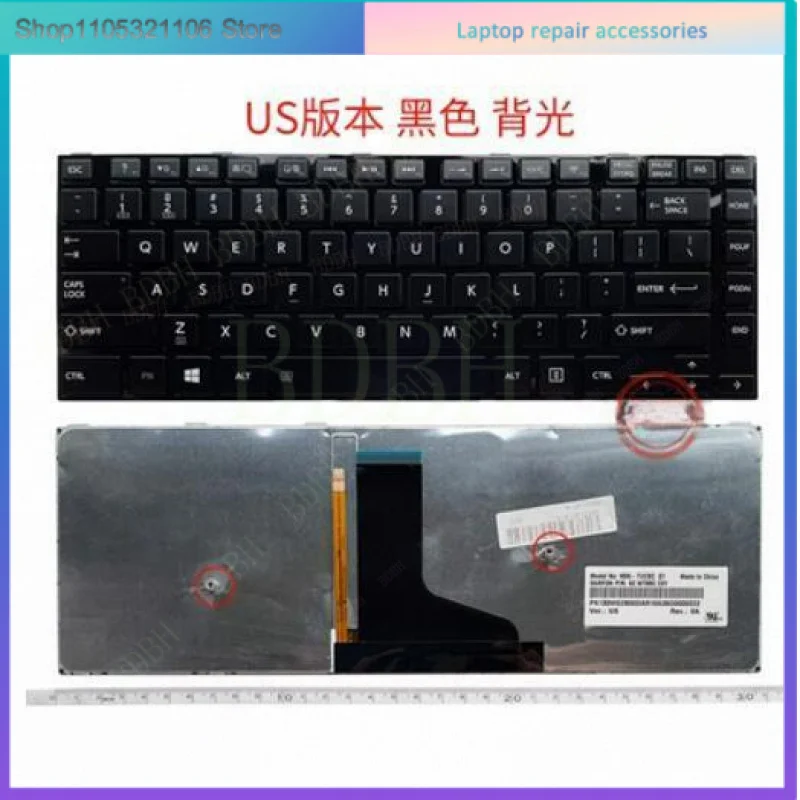 Para Toshiba Satellite C40-A C40D-A C45-A C45D-A C45t-A C45DT-A Teclado retroiluminado