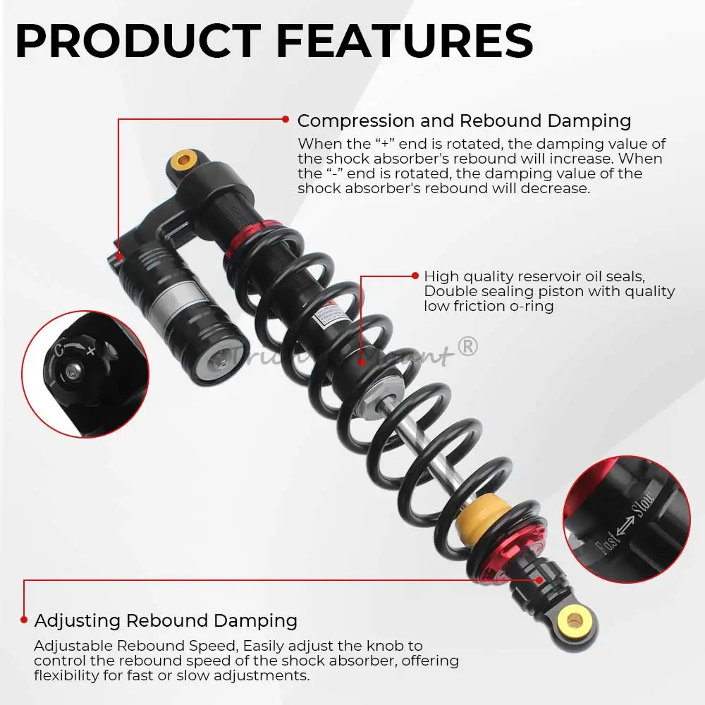 Amortiguadores de aire ajustables de 505mm, sistema de suspensión delantera izquierda y derecha para Polaris RZR S 800 EFI LE 2009-2014, accesorios UTV