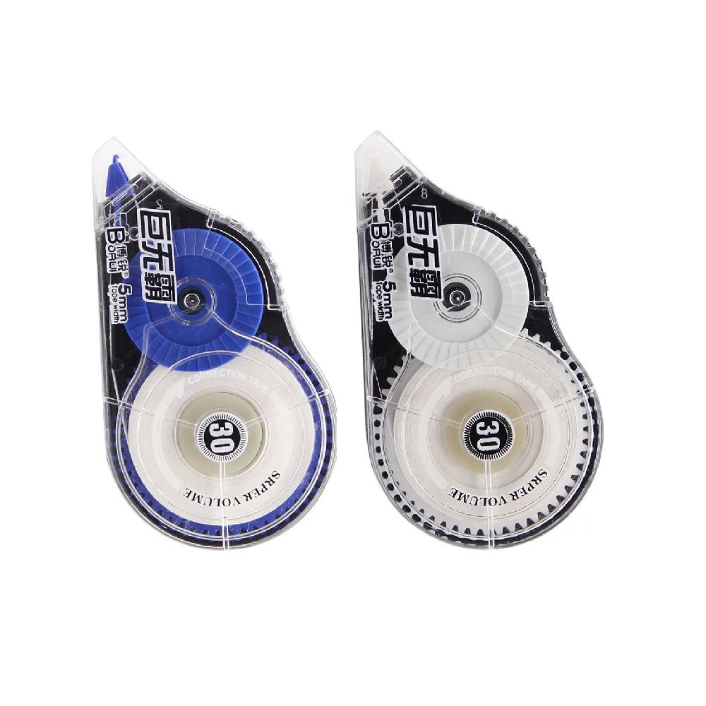 Rodillo de cinta de corrección, cinta adhesiva blanca para Borrador de errores de estudiante, suministros de oficina escolar, papelería