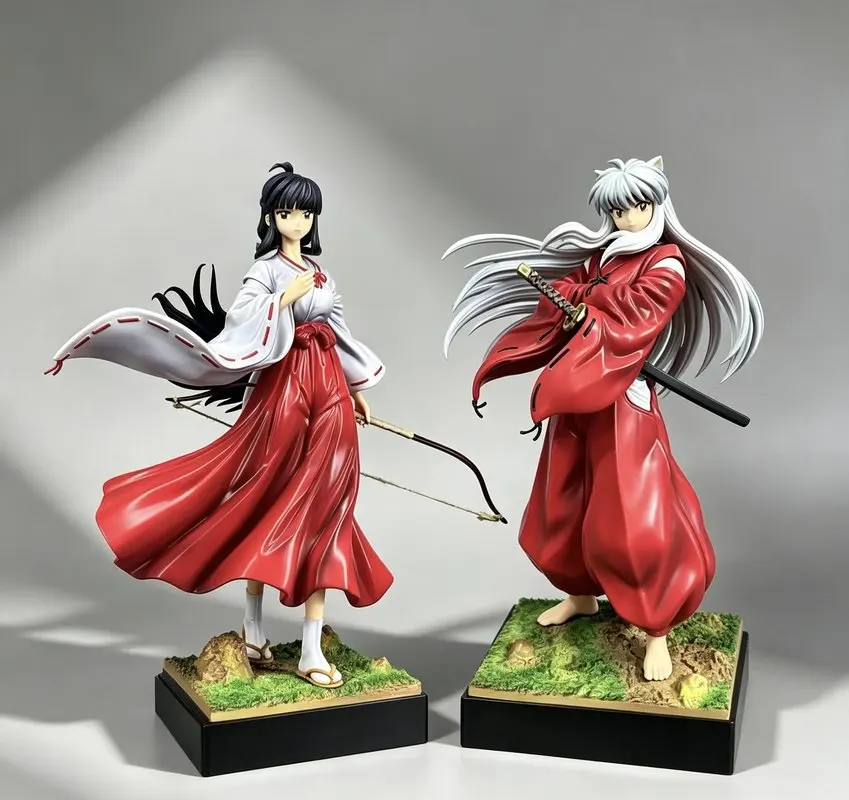 Neue Inuyasha-Anime-Figuren, Kikyo-Figur, 34 cm, PVC, Sammlermodell, Schreibtischdekoration, Ornament, Geburtstagsgeschenke für Anime-Fans