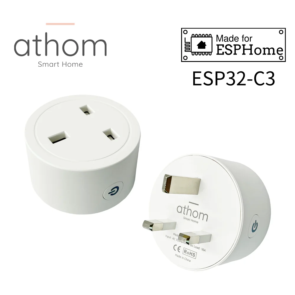 Preflashed ESP32C3 EU WiFi Plug Made for ESPHome Works With  Home Assitant Electric Consumption Monitoring 16A