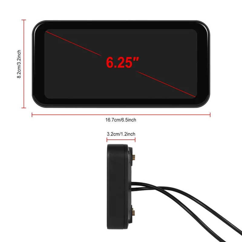 

Authentic Motorcycle Carplay Screen 6.25" Portable Motorcycle Navigation Screen Motorcycle DVR Monitor