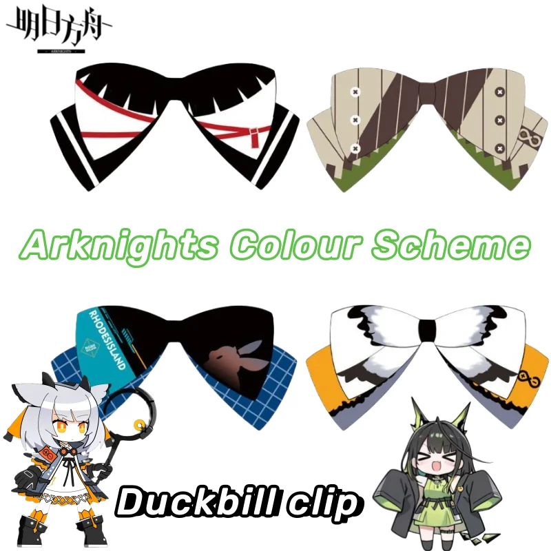 

New Arknights Amiya Kal'tsit Texas Two-Dimensional Game Peripherals Creative Bow Duckbill Clip Headwear High-Value Holiday Gift