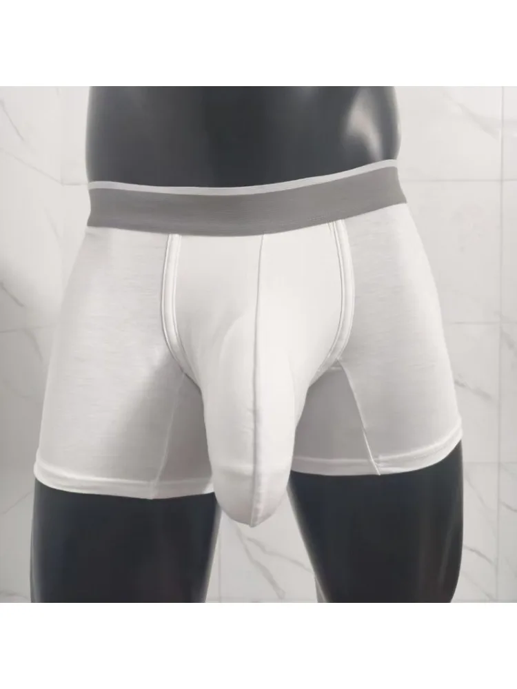 Ultra Men Modal Ice Silk Boxershorts mit großem Beutel, extra große, formgebende, atmungsaktive, kühlende, leichte Herren-Boxershorts