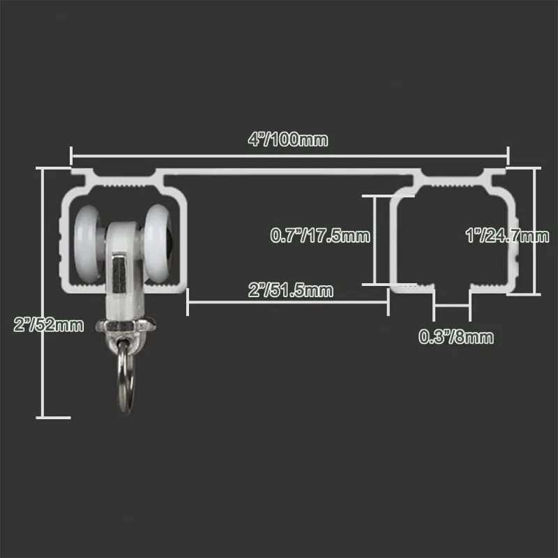 Heavy-Duty Curtain Conjoined Double Track rails Ceiling Mounting for Living Room Bedroom Room Divider (White 13.1ft)
