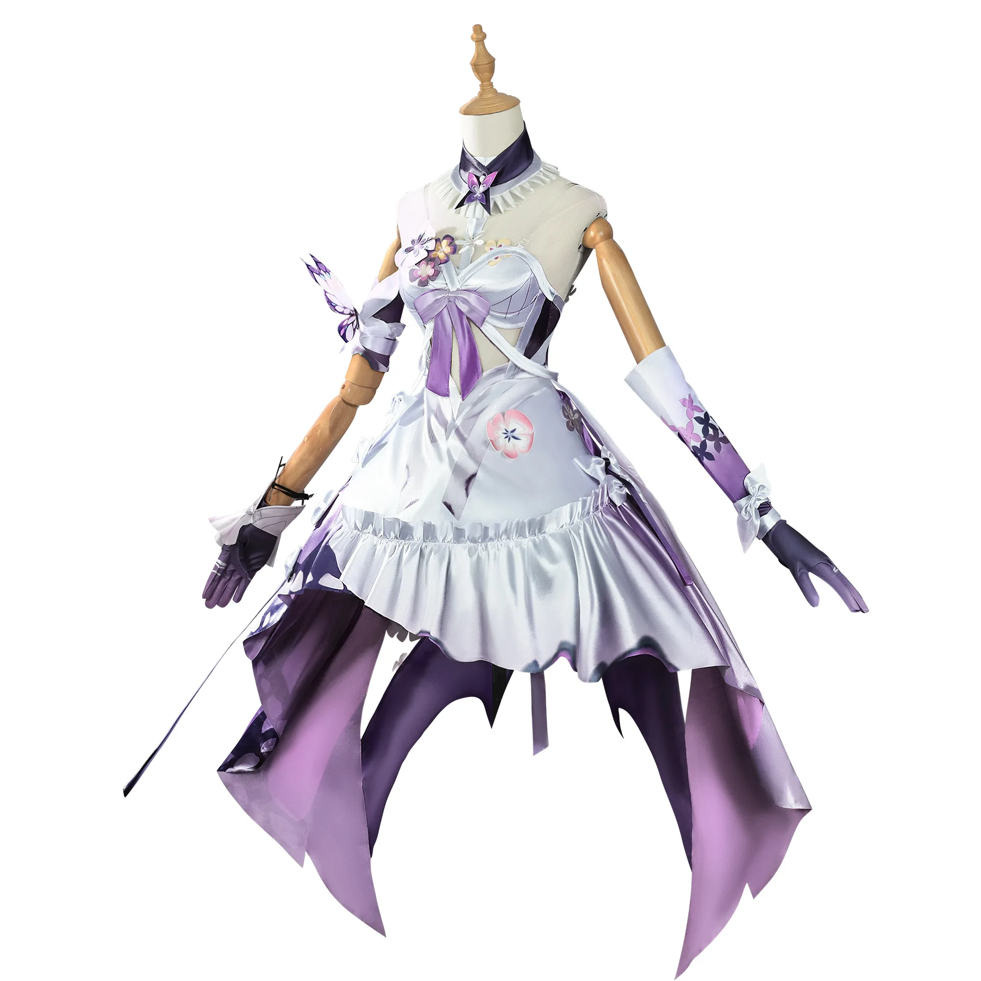 لعبة هونكاي ستار رايل كاستوريس أزياء تنكرية فستان شعر مستعار أغطية الرأس فراشة زهرة الدعائم كاستوريس بدلة لعب الأدوار