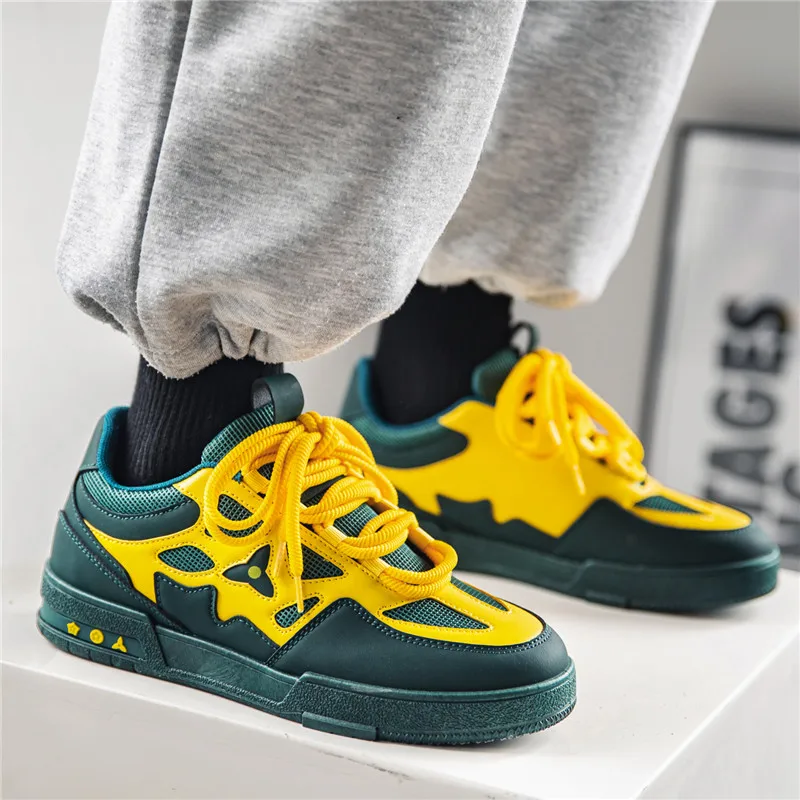 2023Top Men Casual Shoes Fashion Luxury Designer Black Outdoor Sport Skateboarding Shoes Male White Trainers Plate-forme Sneaker